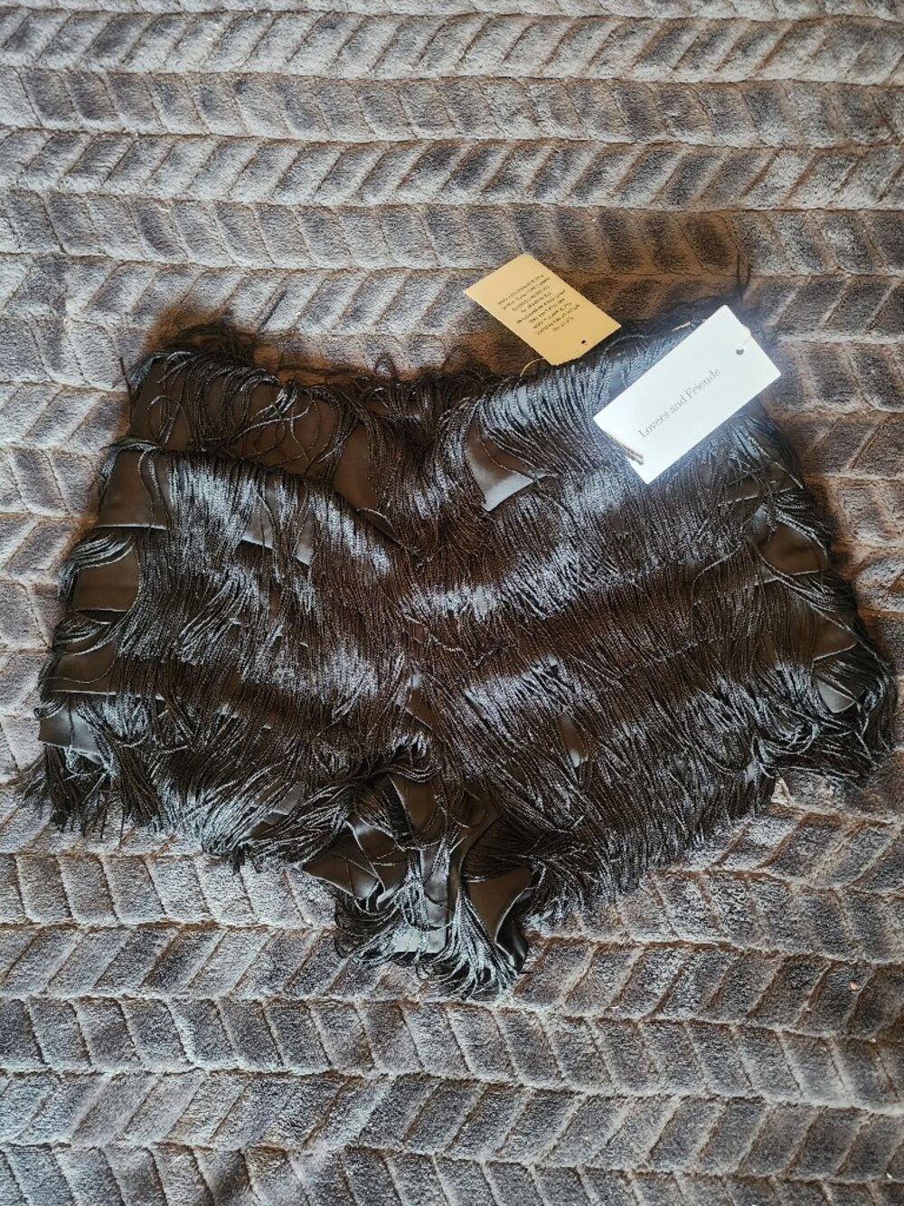 NWT Lovers + Friends Andi Fringe Skort Black XS - Picture 1 of 5